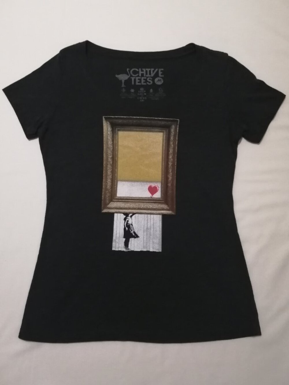 NWOT-- Limited Edition Banksy Shredded Balloon Girl Women's Tee